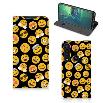 Motorola G8 Plus | Hoesje met Magneet | Emoji
