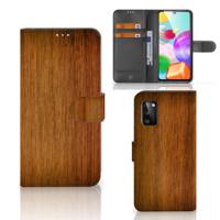 Samsung Galaxy A41 | Book Style Case | Donker Hout