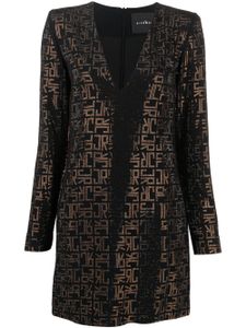 John Richmond robe courte Dara à logo imprimé - Noir