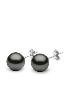 Yoko London puces d'oreilles Classic 11 mm en or blanc 18ct serties de perle de Tahiti - Argent