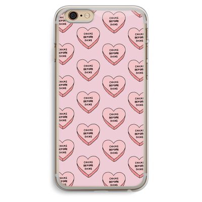 Chicks before dicks: iPhone 6 Plus / 6S Plus Transparant Hoesje