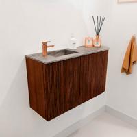 Toiletmeubel Mondiaz Joya Dlux | 71.6 cm | Meubelkleur Ruby | Faye wastafel Oza Wasbak Links | 1 kraangat