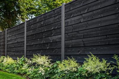Zweeds rabat Eco Noord-Europees vuren zwart gespoten 1,1/2,2x19,5x390 cm Tuindeco - Tuindeco