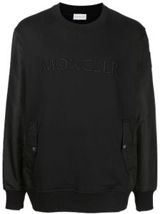 Moncler sweat en coton à logo imprimé - Noir