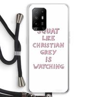 Christian Grey: Oppo A94 5G Transparant Hoesje met koord