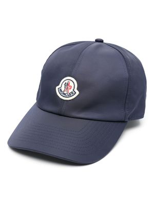 Moncler casquette à logo appliqué - Bleu