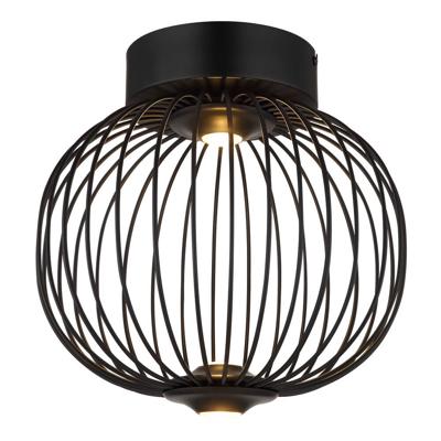 Globo Zwarte plafondlampGalway enkel kooi Ø 30cm - 15652D