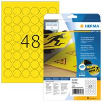 Etiket herma 8034 30mm rond 1200st geel