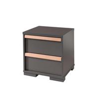 2e Halve Prijs Leen Bakker - Vipack Nachtkastje London - Antraciet - 48,8x48,1x40 Cm - Melamine - Grijs