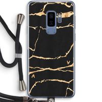 Gouden marmer: Samsung Galaxy S9 Plus Transparant Hoesje met koord