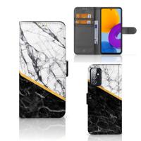 Samsung Galaxy M52 | Bookcase | Marmer Wit Zwart - Origineel Cadeau Man