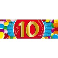 10x 10 Jaar leeftijd stickers verjaardag versiering - Feeststickers - thumbnail