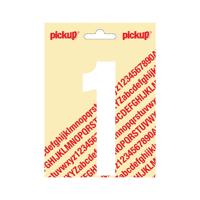 Plakcijfer Nobel 120mm wit 1 - Pickup