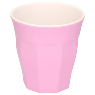 Onbreekbare kunststof/melamine - roze - drinkbeker - 9 x 8.7 cm - outdoor