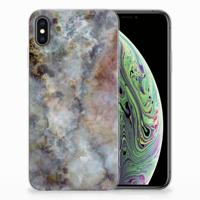Apple iPhone Xs Max | TPU | Siliconen hoesje | Marmer Grijs