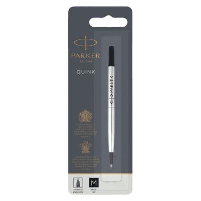 Rollerpenvulling Parker Quink medium zwart blister à 1 stuk