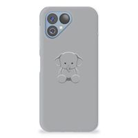 Fairphone 5 Telefoonhoesje met Naam Grijs Baby Olifant - thumbnail