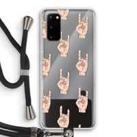 Rock: Samsung Galaxy S20 Transparant Hoesje met koord