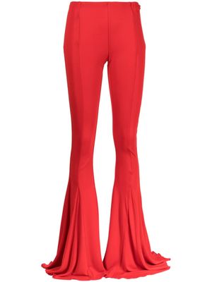 Blumarine pantalon évasé à coupe stretch - Rouge