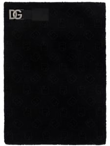 Dolce & Gabbana serviette de plage DG Monogram en jacquard - Noir