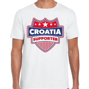 Kroatie / Croatia schild supporter t-shirt wit voor heren 2XL  -