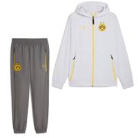 PUMA Borussia Dortmund Pumatech Trainingspak Woven Hooded Full-Zip 2025-2026 Zilver Geel