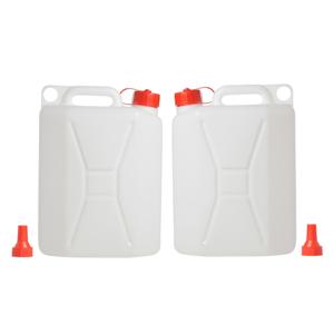 Voedselgeschikte jerrycan/watertank - 2x stuks - 10 liter - Survival en outdoor artikelen - Kampeera