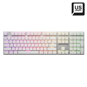 Sharkoon PureWriter RGB Red toetsenbord Gamen USB QWERTY Amerikaans Engels Wit