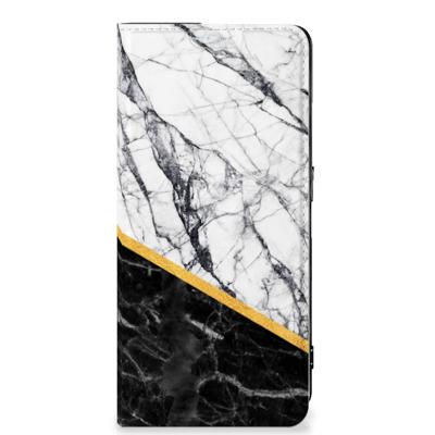 OPPO Reno8 Pro | Standcase | Marmer Wit Zwart - Origineel Cadeau Man