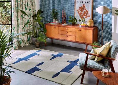 Scion - Mr Fox Pebble Denim 025328 - 90x150 cm Vloerkleed