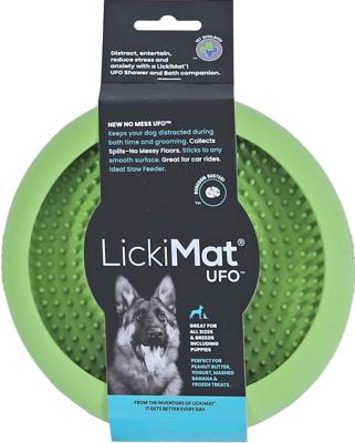 Lickimat likmat ufo hond 18x3 cm groen - Gebr de boon