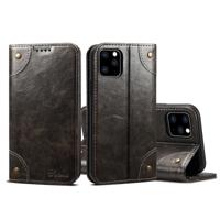 Voor iPhone 11 Pro Max barok eenvoudige horizontale Flip lederen draagtas met houder & kaartsleuven & portemonnee (zwart)