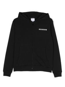 Marcelo Burlon County Of Milan Kids hoodie zippé à logo imprimé - Noir