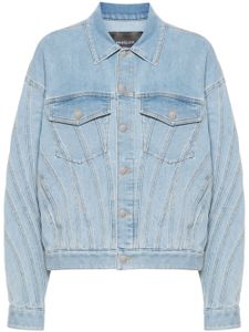 Mugler veste en jean Spiral - Bleu