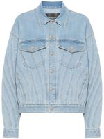 Mugler veste en jean Spiral - Bleu