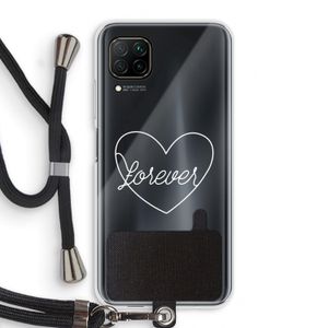 Forever heart pastel: Huawei P40 Lite Transparant Hoesje met koord