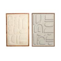 Schilderij Home ESPRIT Beige Modern Stads 75 x 3 x 105 cm (2 Stuks)