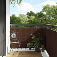 VidaXL Balkonscherm 400x80 cm poly rattan bruin en zwart VidaXL Balkonscherm 400x80 cm poly rattan bruin en zwart