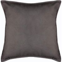 Bank/sierkussens huiskamer Sophia - 55 x 55 cm - Donkergrijs - polyester - met rits