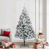 Kunstkerstboom met 300 LED Wit 240 cm PVC en Staal en Kunststof