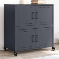 Dressoir 68x39x72 cm staal antracietkleurig - thumbnail