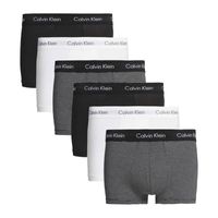 Calvin Klein 6-pack trunk low rise boxershorts zwart/wit/streep
