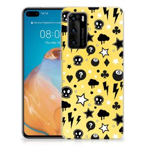 Silicone Back Case Huawei P40 Punk Geel