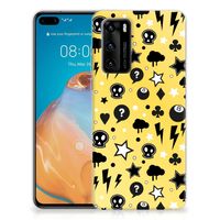 Silicone Back Case Huawei P40 Punk Geel - thumbnail