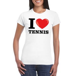 I love tennis t-shirt wit dames 2XL  -