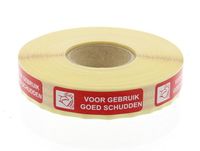 Strooketiket voor gebruik schudden 44 x 11mm