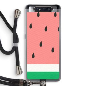 Watermeloen: Samsung Galaxy A80 Transparant Hoesje met koord