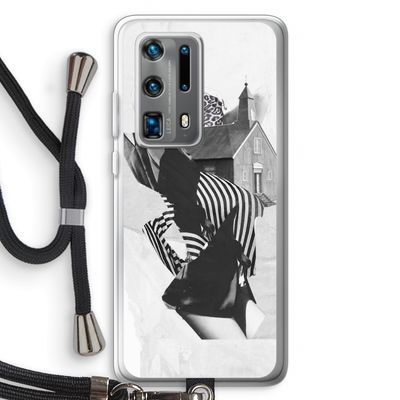 House: Huawei P40 Pro Plus Transparant Hoesje met koord