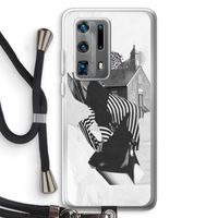 House: Huawei P40 Pro Plus Transparant Hoesje met koord
