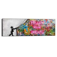 Reinders - Follow your Dreams - Schilderij 52x156cm Zwart